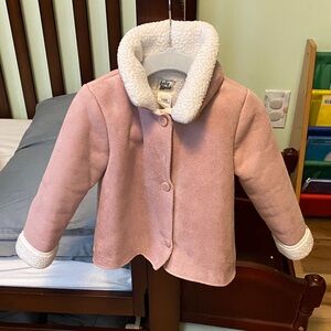 Cozy Pink Sherpa-Lined Kids Jacket